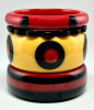 BB285 Brad Elfrink, Shultz, vintage bakelite bangles in red, black and yellow 